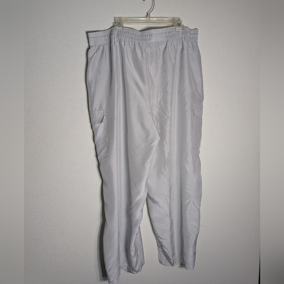 Eileen Fisher Womens Cargo Pants Silver Pull On Elastic Waist Quiet Luxury 2X - Picture 6 of 7